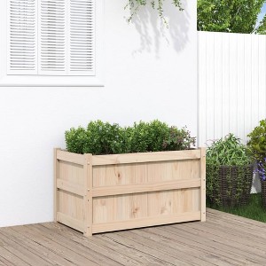 vidaXL Garden Planter 35.4"x19.7"x19.7" Solid Wood Pine - 1 of 4