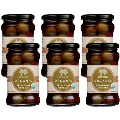 Divina Pitted Greek Olive Mix - Case of 6/10.2 oz