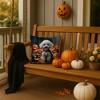 Tramull 14x14 Inch Halloween Throw Pillow, Indoor Outdoor Decorative Pet Theme Pillow - 2 of 4