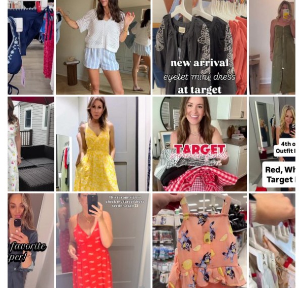 Collage of people showing off their #TargetStyle