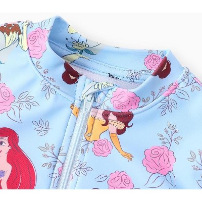 Disney Princess Kids Summer Flower One Piece Rash Guards Disney Princess Blue 5-6 — фото 3