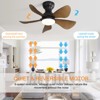 29 Inch Modern Low Profile Ceiling Fans With Lights and Remote Control 6 Speeds Flush Mount Ceiling Fan for Bedroom Kitchen Dining Room - 3 of 4