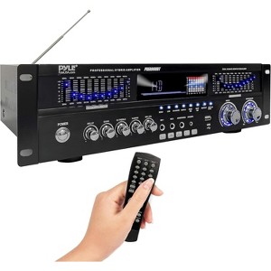 Pyle Wireless Bluetooth Home Theater Amplifier - PREA90WBT.5 - Black - Dual 10-Band EQ & Multi-Input - 1 of 4