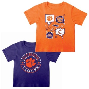 NCAA Clemson Tigers Toddler Boys' 2pk T-Shirt - 1 of 3