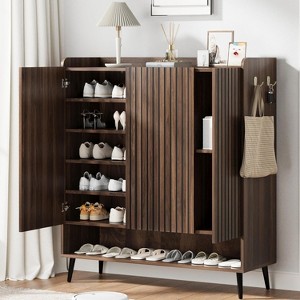 Shoe Cabinet,Large  6-Tier Entryway Shoe Storage Cabinet with 3 Doors & Adjustable Shelves,Freestanding Shoes Rack Organizer for Hallway, Entryway - 1 of 4
