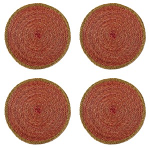 TAG Overstitch Seagrass Placemat S/4 Red - 1 of 1