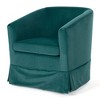 CAVINAS Velvet Swivel Accent Chair,360° Rotating Armchair with Plush Cushions for Living Room,Apartment - 2 of 4