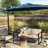 10' Round Solid Offset Outdoor Patio Cantilever Umbrella with Black Pole - Threshold™ - 2 of 4