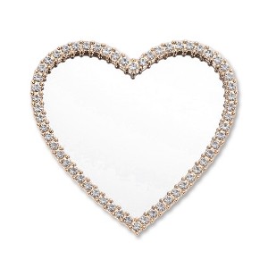 Unique Bargains Rhinestone Heart Mirror Phone Case Decoration 1 Pc - 1 of 4