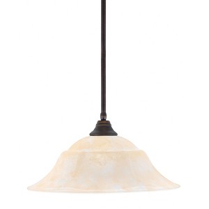 Toltec Lighting Any 1 - Light Pendant in  Dark Granite with 20" Amber Marble Shade - 1 of 1