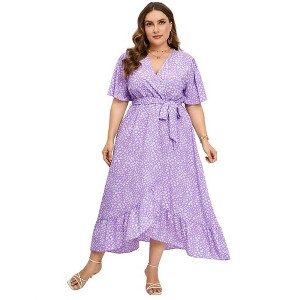 Women's Plus Size Floral Summer Dress - 1 of 1