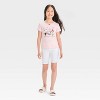 Girls' Hello Kitty Pointelle Americana Short Sleeve T-Shirt - Pink - 4 of 4