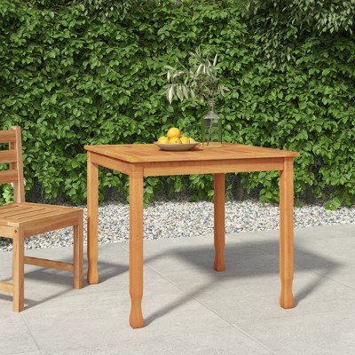 vidaXL Patio Dining Table 33.5 in.x33.5 in.x29.5 in. Solid Wood Teak
