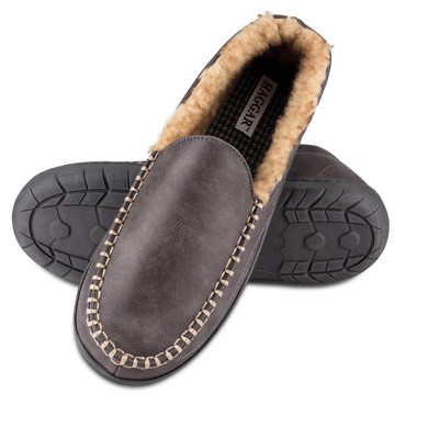 Haggar Men's Indoor/Outdoor Microsuede Venetian Slipper