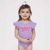 The Juniper Shop Daddy's Girl Heart Baby Flutter Sleeve Bodysuit - 2 of 2