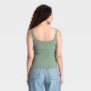 Women's Pointelle Button-Front Tank Top - Universal Thread™ - 2 of 4