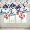 Big Dot of Happiness Ahoy - Nautical - Baby Shower or Birthday Party Hanging Decor - Party Decoration Swirls - Set of 40 - 3 of 4