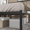 Jojoka Full Size Metal Platform Bed Frame with Vintage Headboard, Noise-Free Steel Slats, 12.2” Storage Space, No Box Spring Needed, Easy Assembly - 3 of 4