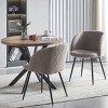 Set of 2 Boucle Upholstered Dining Armchairs,Mid-Century Modern Round Back Accent Chairs with Metal Legs for Dining Room-Baofuwish - 3 of 4