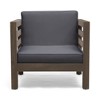 Christopher Knight Home Rachel Outdoor 5 Piece Acacia Wood Conversation Set with Coffee Table and Cushions - 4 of 4