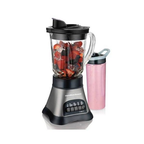 Hamilton Beach 14 oz Single Serve Blender with Travel Lid, Black