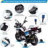 Jojoka 12V Licensed BMW Police Motorcycle for Kids, Ride On Bike w/High-Low Speed, LED Lights, 2 Storage Boxes & Suspension - 2 of 4