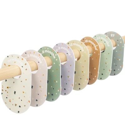 3 Sprouts Baby Closet Dividers (newborn to 24 months) - Terrazzo