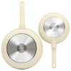 Gibson Home Barnsdall 2 Piece 8 Inch and 10 Inch Nonstick Aluminum Frying Pan Set in Linen - 3 of 4