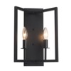 PAKOKULA Modern 2-Light Black Geometric Metal Wall Sconces - 2 of 4