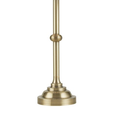Aelorian Antique Brass Table Lamp with Off-White Shade