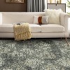 Machine Washable Area Rug, Soft Boho Neutral Geometric Carpet, Stain & Water Resistant Low Pile Faux Wool Rug for Living Room Bedroom Decor - 3 of 4