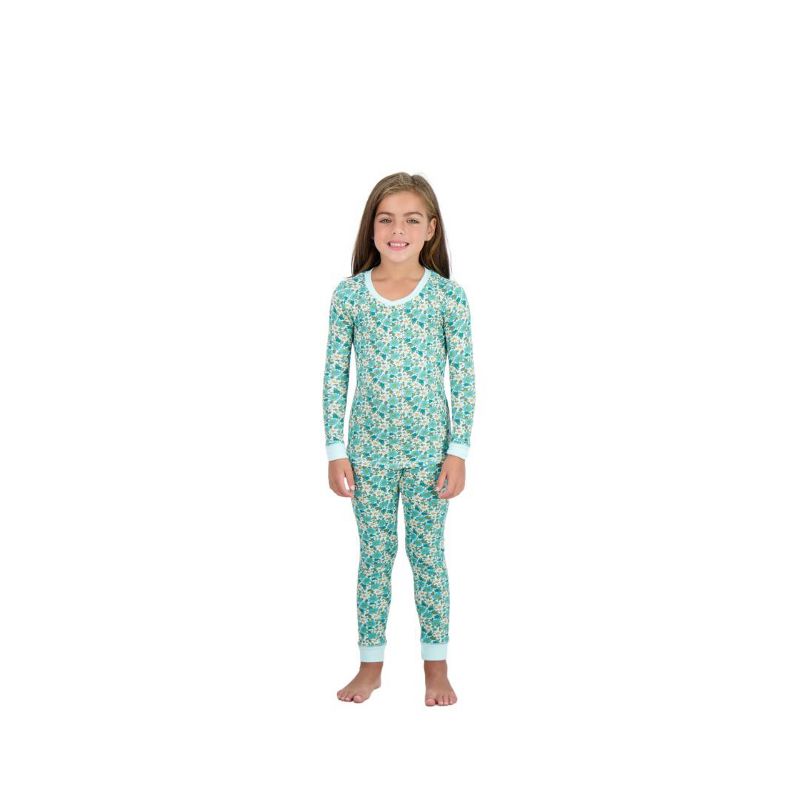 Sleep On It Girls 2-Piece Super Soft Jersey Long Sleeve Snug-Fit Pajama Set, 2 of 8