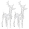 vidaXL Christmas Reindeers Xmas Decoration Light Display with LEDs Acrylic - Cold White 2-Pack - 3 of 4