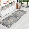 Acekool 2x6 Washable Runner Rug - Non-Slip Entryway Carpet, Low-Pile Grey Indoor Mat for Hallway, Kitchen, Laundry Room - 3 of 4