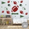 Big Dot of Happiness End Zone - Football - Peel and Stick Sports Decor Vinyl Wall Art Stickers - Wall Decals - Set of 20 - 2 of 4