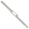 Black Bow Jewelry Men's Stainless Steel Curb Link Grooved I.D. Bracelet, 8.5 Inch - 2 of 4
