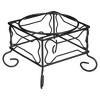 YML 7-Inch Wrought Iron Stand with Single Stainless Steel Bowl - Size: Medium (6.75 inches H x 8.25 inches W x 8.25 inches D) - 2 of 4
