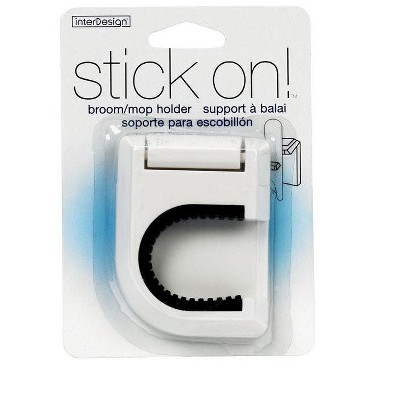 InterDesign 11801 Broom/Mop Holder, 2-1/2" x 3-1/4", White