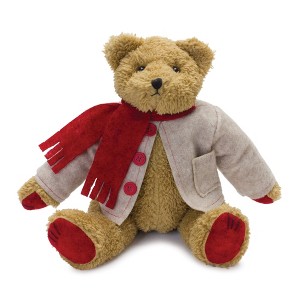 Christmas Teddy Bear Decoration – 14" Plush with Coat by Melrose - 1 of 3