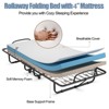 Tangkula Folding Bed Mattress with Swivel Casters Twin Portable Foldable Guest Bed with Sturdy Metal Frame Made in Italy - 3 of 4
