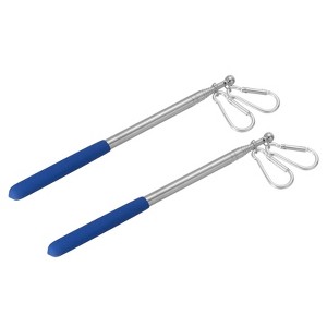 Unique Bargains Stainless Steel Portable Telescopic Flag Pole 2 Pcs - 1 of 4
