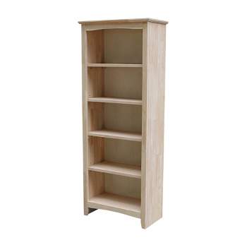60"x24" Shaker Bookcase Unfinished - International Concepts