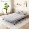 Convertible Sofa Bed Chair,Tri-Fold Sofa Sleeper,Adjustable Backrest & Pillow,Velvet Comfy Loveseat Sleeper,for Apartments,Study Room,Office - 4 of 4