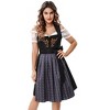 Women's Traditional Dirndl Dress - Embroidered Bodice, Detachable Apron & Lace Blouse Set - 2 of 4