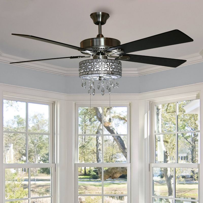 52&#34; LED 5-Blade Roxsie Crystal Chandelier Lighted Ceiling Fan - River of Goods, 3 of 17