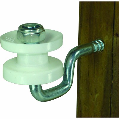 Field Guardian Wood Post - Screw in Corner Insulator - Polyrope - White
