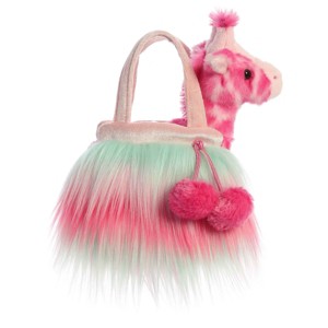 Aurora Small Furries Sunrise Giraffe Fancy Pals Fashionable Stuffed Animal Pink 7" - 1 of 4