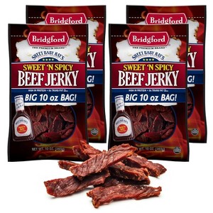 Bridgford Sweet Baby Ray’s Beef Jerky Sweet N Spicy 10 oz  - Ready-to-Eat High Protein Sweetened Spicy Beef Jerky for On-the-Go Snacking - 1 of 4