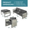 Bestier Patio Furniture Set, 5PCS Wicker Conversation Set for Backyard, Outdoor Couch Set with 4.5" Thick Cushion and Ottoman, Garden - 4 of 4