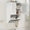 Rbied 23.62 in. W x 29.53 in. H Wood Surface Mount Medicine Cabinet without Mirror, Wall Cabinet with Louvered Doors, Adjustable Shelves & Towel Bar - 3 of 4